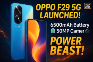 Read more about the article Oppo F29 5G Launched: 6500mAh Battery & 50MP Camera Make It a Power Beast!