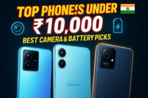 Read more about the article Top Smartphones Under ₹10,000 in India: Best Picks from Vivo, Samsung, iQOO with Great Camera & Battery